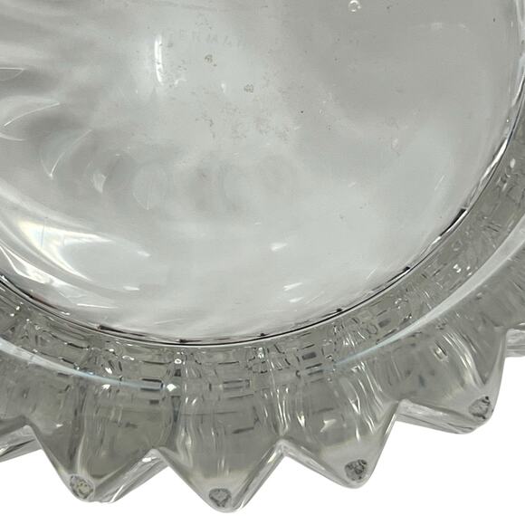 Rosenthal Heavy Lead Crystal Blossom Bowl Germany MCM 9.75" Centerpiece Signed - Picture 5 of 8
